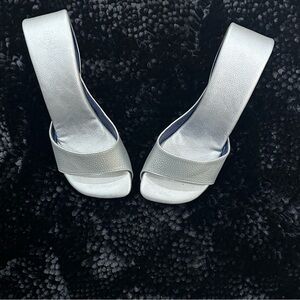 Elegant Silver Women's Heels